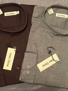 🚨🚨 2 FOR 1 🚨🚨 Linea Dome Button Down Collarless